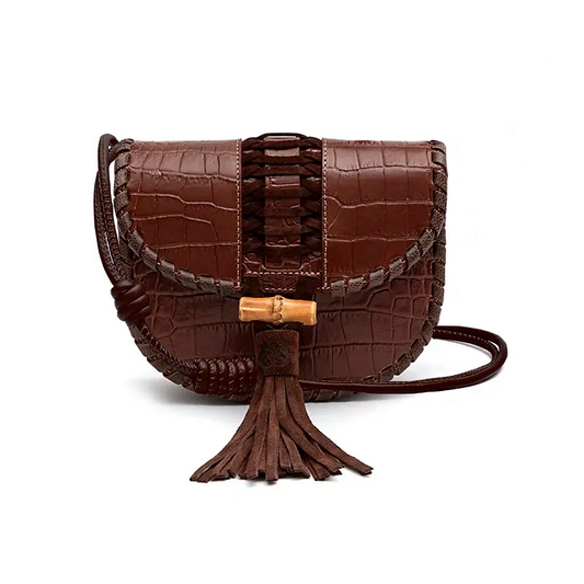 ZAIRA NEW CROCO BROWNIE BOX BAG