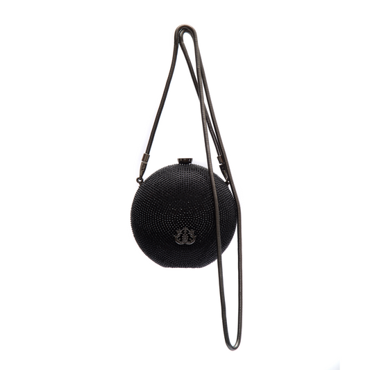 BLACK CRYSTAL MINI SPHERE BAG