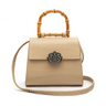 BOLSA TOP HANDLE MÉDIA MAXI CROCO NATA