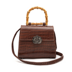MAXI CROC TOP HANDLE BAG MEDIUM PINE NUT