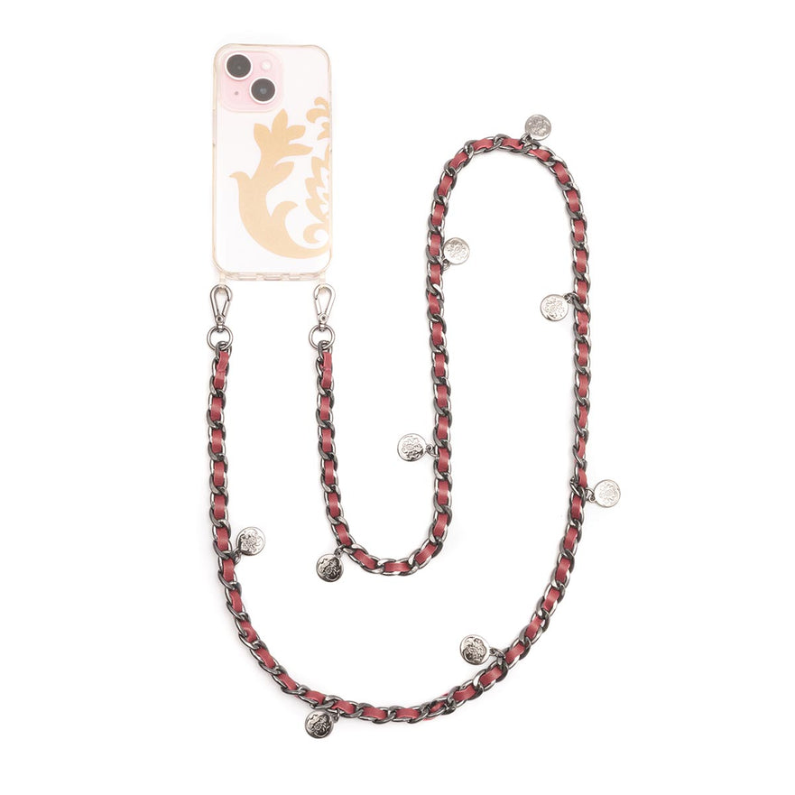 ALÇA DE CELULAR MEDALHAS CHERRY ONIX